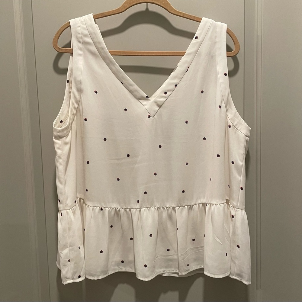 LOFT peplum sleeveless top